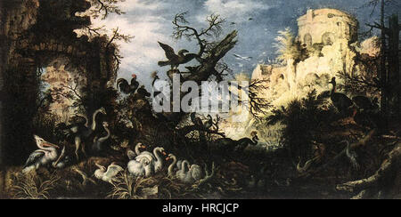 Roelant Savery - Landscape with Birds - WGA20887 Stock Photo