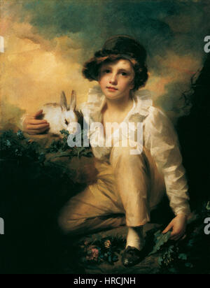 Boy and Rabbit, by Henry Raeburn 1814 Stock Photo - Alamy