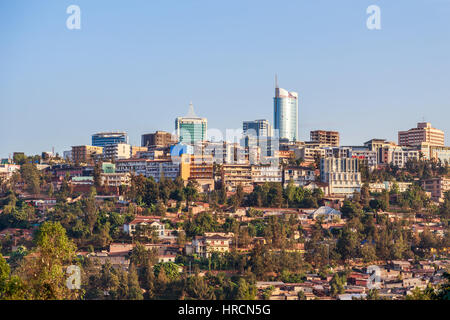 RWANDA, Kigali, city center, construction site of new bank, contractor ...