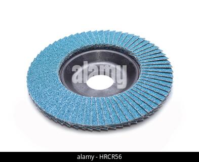 Abrasive wheel isolated on white background Stock Photo