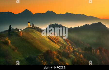 Church of St. Primus and Felician. Jamnik. Slovenia Stock Photo