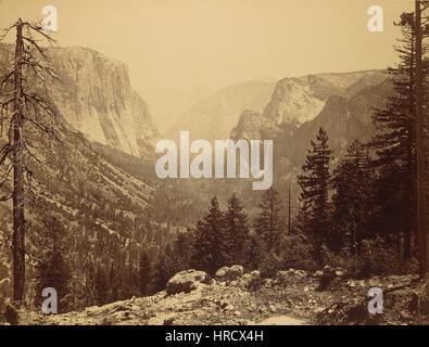 Carleton Watkins (American - Yosemite Valley from Inspiration Point - Google Art Project Stock Photo