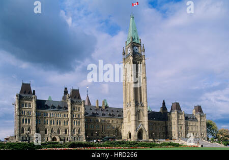 Centre Block, Canadian Parliament Buildings, Ottawa, Ontario, Canada Stock Photo