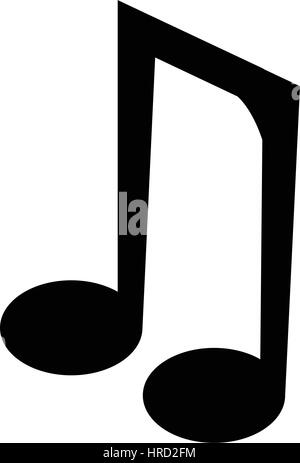 Isolated musical note Stock Vector