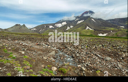 Avacha Volcano or Avachinskaya Sopka on Kamchatka Peninsula Stock Photo ...