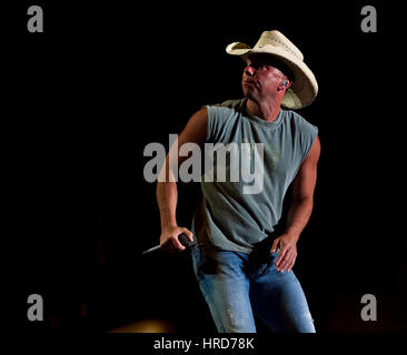 Kenny Chesney performs at Stagecoach Country Music Festival in Indio, California on April 26, 2009. Stock Photo