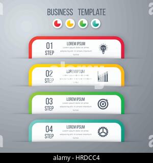 Modern infographics template with 4 options. Stock Vector