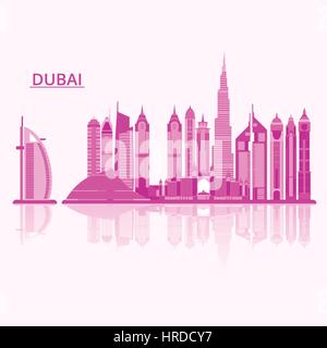 Vector illustration of Dubai city Stock Vector