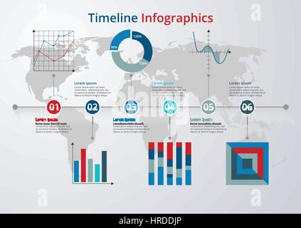 Vector illustration Timeline. flat design Stock Vector