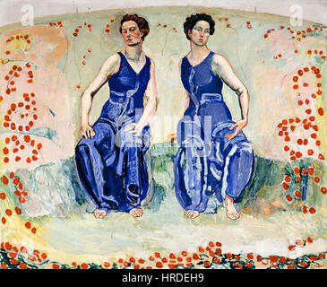 Ferdinand Hodler - The Sacred Hour (Die Heilige Stunde) - Google Art Project Stock Photo