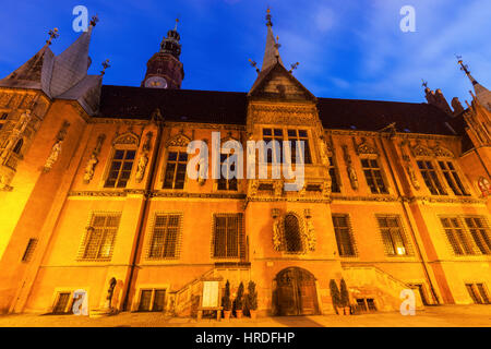 Old City Hall on Market Square in Wroclaw. Wroclaw, Lower Silesian, Poland. Stock Photo