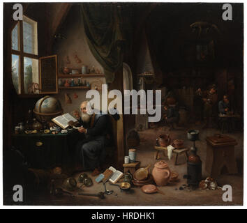 An alchemist in his laboratory. Wellcome L0051290 Stock Photo