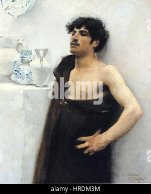 Sargent, John Singer (1856-1925) - Young man in reverie -Capri
