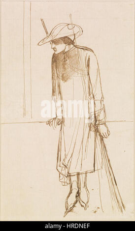 Dante Gabriel Rossetti - Dante at Verona - Figure Sketch Stock Photo