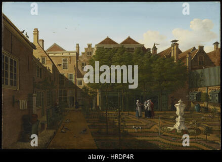 Paulus Constantijn la Fargue - View of a Town House Garden in The Hague - 73.11.2 - Minneapolis Institute of Arts Stock Photo