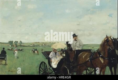 Edgar Degas - At the Races in the Countryside - Google Art Project Stock Photo