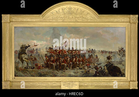 Elizabeth Thompson - The 28th Regiment at Quatre Bras - Google Art Project Stock Photo