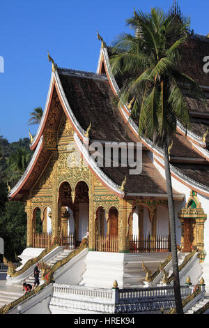 Laos; Luang Prabang; Haw Pha Bang, Royal Temple, Stock Photo