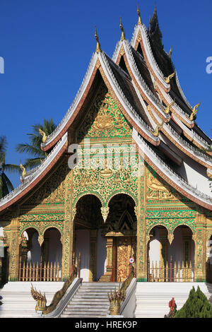 Laos; Luang Prabang; Haw Pha Bang, Royal Temple, Stock Photo