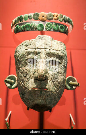 Mayan mask of Palenque on Chiapas in Mexico Stock Photo