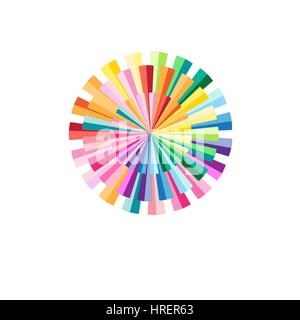 Abstract colorful circular pattern on a white background Stock Vector