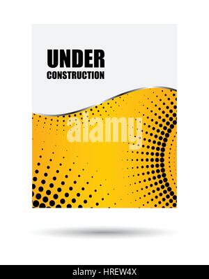 vector brochure template design, under construction dotted flyer Stock Vector