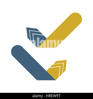 abstract origami arrow Stock Vector