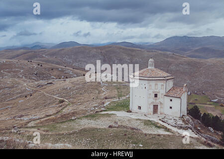 amazing church view on Apeninnes Stock Photo