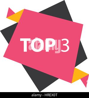 top3 Text in Label black, yellow Stock Vector Image & Art - Alamy