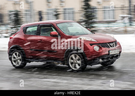 Red Suv Car With Sport Design With Open Car Truck Parked On Concrete Road By The Sea At Sunset Sky Electric Car Technology And Business Hybrid Auto Stock Photo Alamy