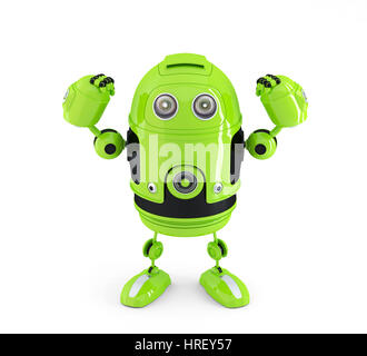 Powerful Robot. Technology concept. Isolated Stock Photo
