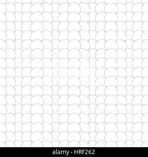 Seamless pattern. Elementary texture. Regularly repeating geometrical elements, shapes, semicircles, arcs, scales. Monochrome. Backdrop. Web. Vector e Stock Vector