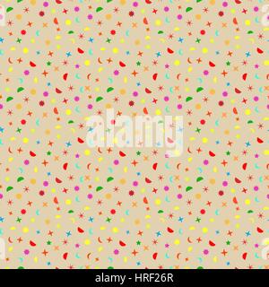 Confetti seamless pattern. Festive stylish  texture. Regularly repeating geometrical elements, shapes. Backdrop. Web. Vector element of graphic design Stock Vector