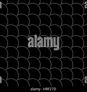 Seamless pattern. Modern stylish texture. Regularly repeating geometrical elements, shapes, dots, dotted arcs, dotted scales. Backdrop. Web. Vector el Stock Vector