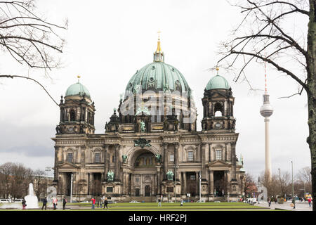 Berlin Cathedral (Berliner Dom) and TV Tower, Berlin, Germany, Europe Berlin Cathedral (Berliner Dom) and TV Tower, Berlin, Germany, Europe