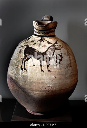 Jug with scenic decoration 8th - 6th Century BC Cyprus Stock Photo