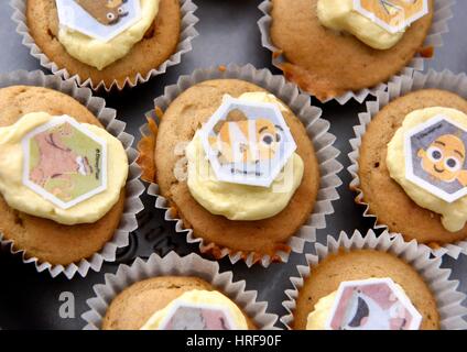 Novelty character cakes Stock Photo