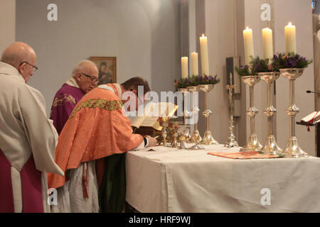 Host. Eucharistic celebration. Sunday mass. Stock Photo