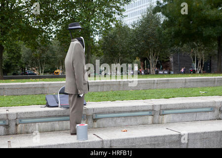 LONDON, UK - APRIL 22, 2016: invisible man, an actor on the South Bank of the Thames Stock Photo