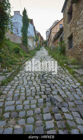 Ancient Gül Baba Street from the Ottoman era, one of the oldest and steepest streets in Budapest, Hungary Stock Photo