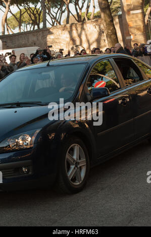 Rome, Italy. 01st Mar, 2017. Pope Francesco went at the Basilica of St. Anselm on the Aventine hill and then in procession to the Basilica of Santa Sabina, where celebrated the Holy Mass on the occasion of the Ashes. Credit: Leo Claudio De Petris/Pacific Press/Alamy Live News Stock Photo