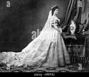 EMPRESS ELISABETH OF AUSTRIA (1837-1898) wife of Emperor Franz Ferdinand in 1867 Stock Photo