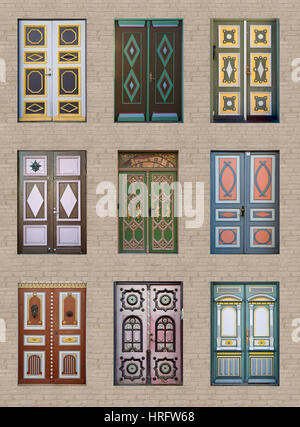 Ornate doors in Tallinn Estonia Stock Photo