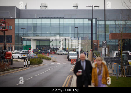 Stoke-on-Trent. Stoke University Hospital, exterior of the main entrance building in  Great Britain, British, United Kingdom, Europe,  England,UK, Stock Photo