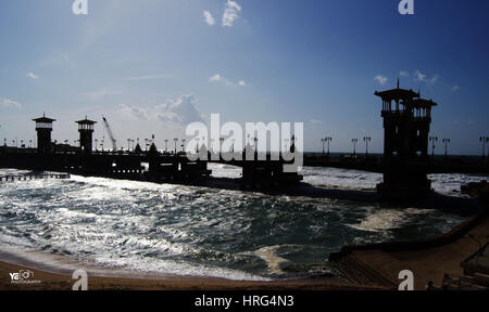 Stanley bridge in Alexandria, Egypt Stock Photo