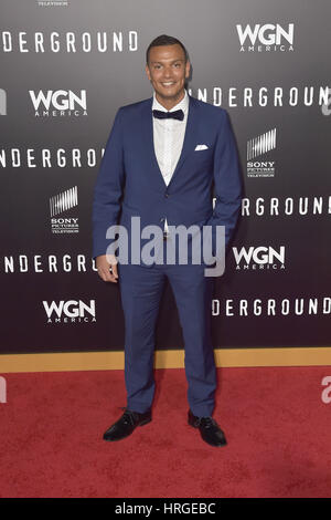 Westwood, California. 28th Feb, 2017. Said Legue attends WGN America's 'Underground' Season Two Premiere Screening at Regency Village Theatre on February 28, 2017 in Westwood, California. | Verwendung weltweit/picture alliance Credit: dpa/Alamy Live News Stock Photo
