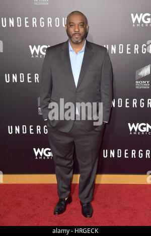 Westwood, California. 28th Feb, 2017. Mike Jackson attends WGN America's 'Underground' Season Two Premiere Screening at Regency Village Theatre on February 28, 2017 in Westwood, California. | Verwendung weltweit/picture alliance Credit: dpa/Alamy Live News Stock Photo