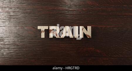 Train - grungy wooden headline on Maple  - 3D rendered royalty free stock image. This image can be used for an online website banner ad or a print pos Stock Photo