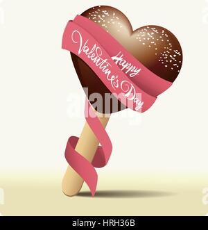 Valentine's ice-cream heart Stock Vector