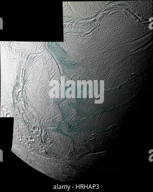 Saturn's moon Enceladus Stock Photo